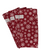 Cibi Asztali textilszalvéta - Piros hópelyhes (2 db)