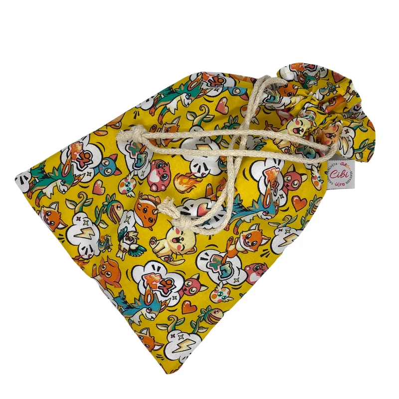 Cibi Bélelt kenyeres zsák - nagy, Yellow Cartoon (1 db)