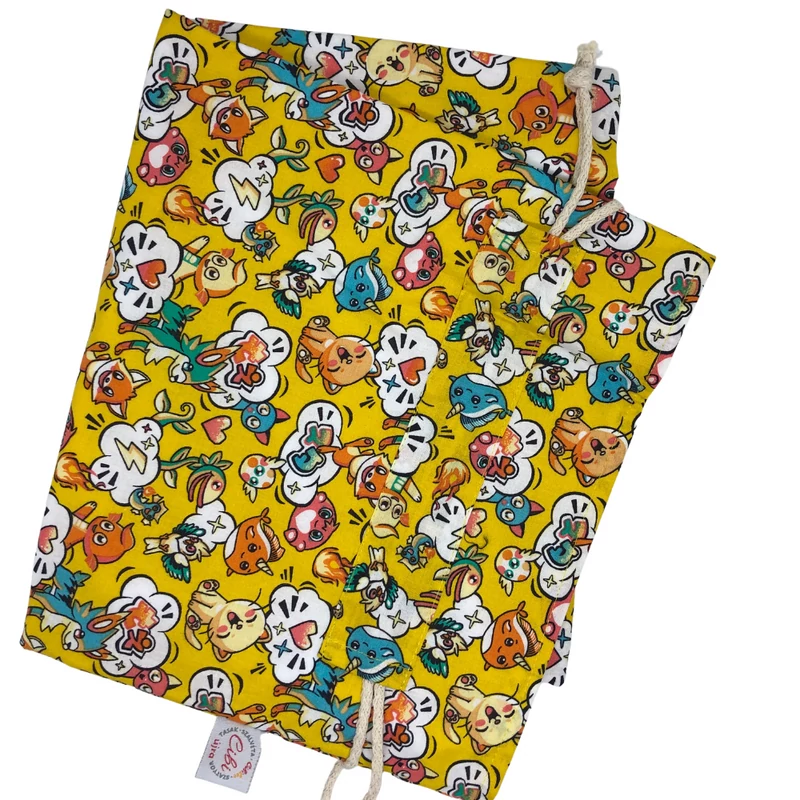 Cibi Bélelt kenyeres zsák - nagy, Yellow Cartoon (1 db)